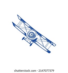 Classic Airplane design vector. Icon Symbol. Template Illustration