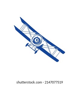 Classic Airplane design vector. Icon Symbol. Template Illustration