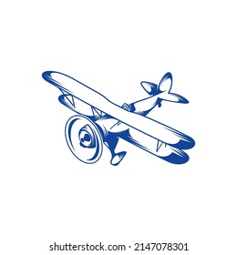 Classic Airplane design vector. Icon Symbol. Template Illustration