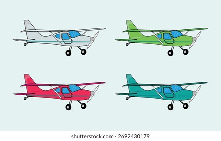 Classic airplane vector design for use.