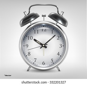 Classic alarm clock. High quality detailed vector object