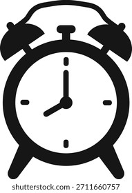 Ícone clássico do despertador simbolizando tempo e pontualidade