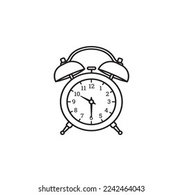 classic alarm clock icon time sign vector