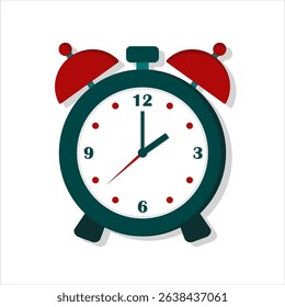 Classic Alarm Clock for Time Management and Daily Productivity Element Flat design style