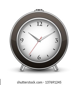 Reloj de alarma clásico. Ilustración del vector