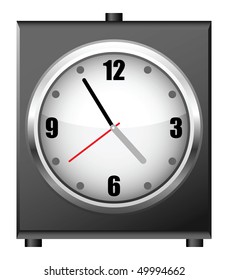 Classic alarm clock - vector illustration.