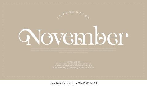 Classic alphabet letters classic font. Classic Modern Serif Lettering Minimal Fashion Designs. Typography  decoration fonts for branding, wedding, invitations, logos. vector illustration