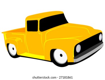 classic amercian yellow low rider - vector version 3