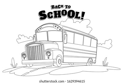 Classic american old school bus. Back to school