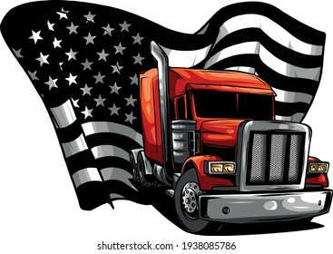 Free Free 159 American Flag Semi Truck Svg SVG PNG EPS DXF File