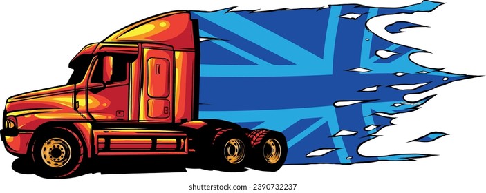 Classic American Truck. Vector Illustration