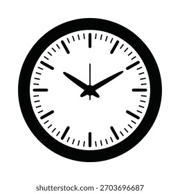 Klassische analoge Wanduhr mit schwarzen Händen