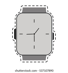 classic analog watch line vector illustration eps 10