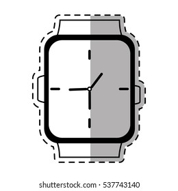 classic analog watch wearable shadow vector illustration eps 10
