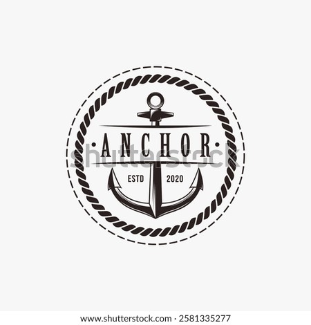 Classic Anchor logo badge emblem on white background