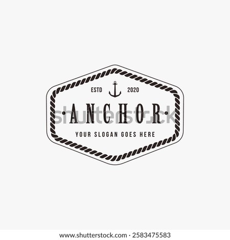 Classic Anchor logo badge emblem on white background
