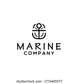 Classic Anchor Marine Premium Logo Vector With Modern emblem and Minimalist For industry