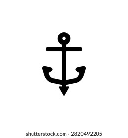 Classic Anchor Outline Icon Vector