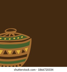 classic ancient jar decoration background design.