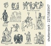 Classic Ancient Roman Vector Illustrations