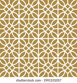 Classic Andalusian, gold, seamless, and elegant pattern. Oriental, geometric, Arabian, Andalusian and Islamic style.