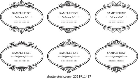 Classic antique frame decoration retro western

