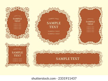 Classic antique frame decoration retro western
