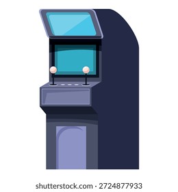 Máquina de jogo arcade clássico com joysticks e tela iluminada, evocando nostalgia para o entretenimento do jogo vintage