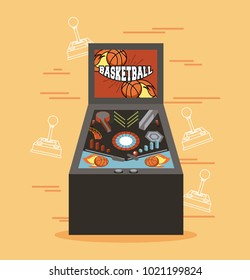 classic arcade game machine rendering