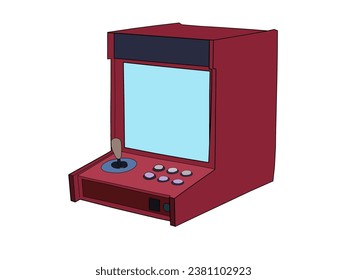 Classic arcade game vector on a white background. Technology theme vector.