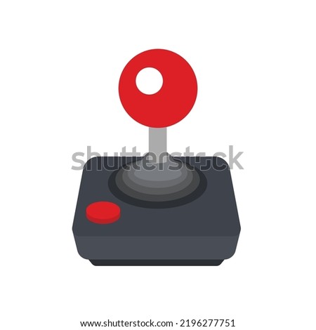 Classic arcade joystick vector emoji illustration symbol