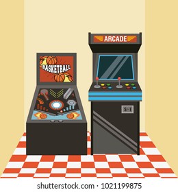 classic arcade video game machines