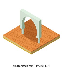 Classic arch icon. Isometric illustration of classic arch vector icon for web