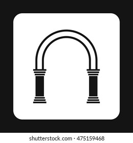Classic arch icon in simple style isolated on white background. Construction symbol