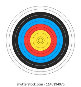 Classic archers board, target template for shooting. Bullseye symbol