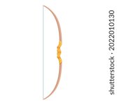 Classic archery bow icon cartoon vector. Warrior bow. Archer arrow