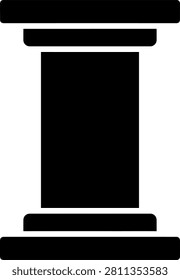 Classic architectural column silhouette with architectural structure building silhouette strength architecture