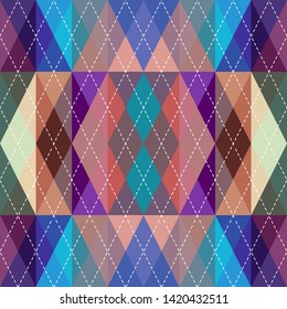 Classic argyle seamless pattern background. Vector image.