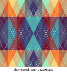 Classic argyle seamless pattern background. Vector image.