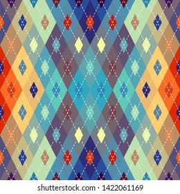 Classic argyle seamless pattern background. Vector image.