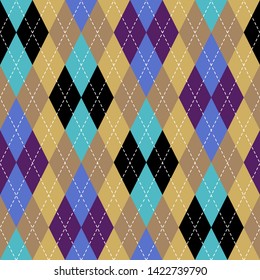 Classic argyle seamless pattern background. Vector image.