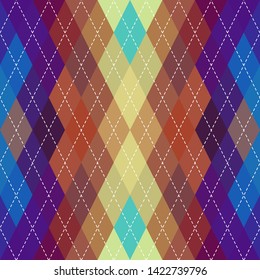 Classic argyle seamless pattern background. Vector image.
