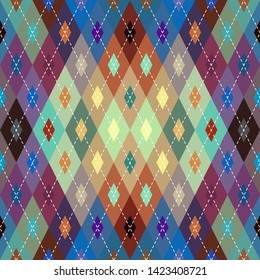 Classic argyle seamless pattern background. Vector image.