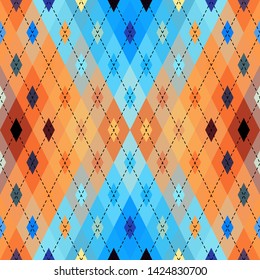Classic argyle seamless pattern background. Vector image.