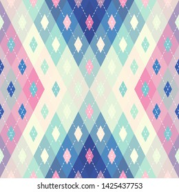 Classic argyle seamless pattern background. Vector image.