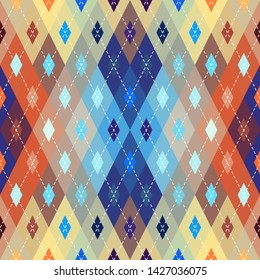 Classic argyle seamless pattern background. Vector image.