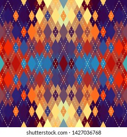 Classic argyle seamless pattern background. Vector image.