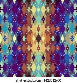 Classic argyle seamless pattern background. Vector image.