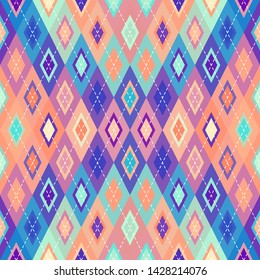 Classic argyle seamless pattern background. Vector image.