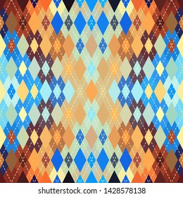 Classic argyle seamless pattern background. Vector image.
